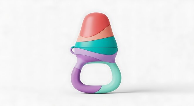 Colorful baby teether with gradient design