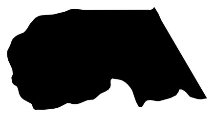 A contour map of Maekel Region. Eritrean region silhouette © Ungrim