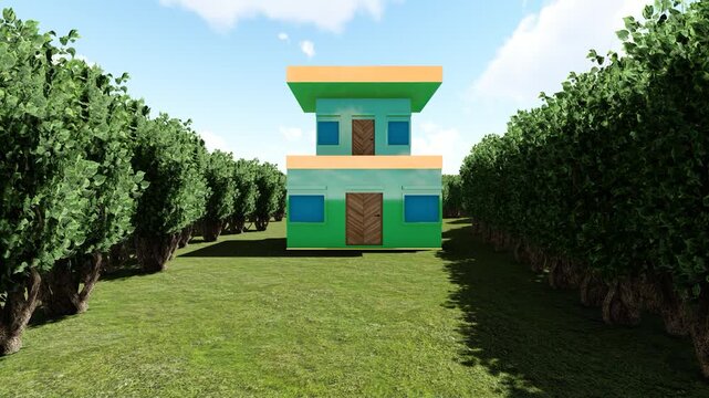 Modern Duplex in the Forest 