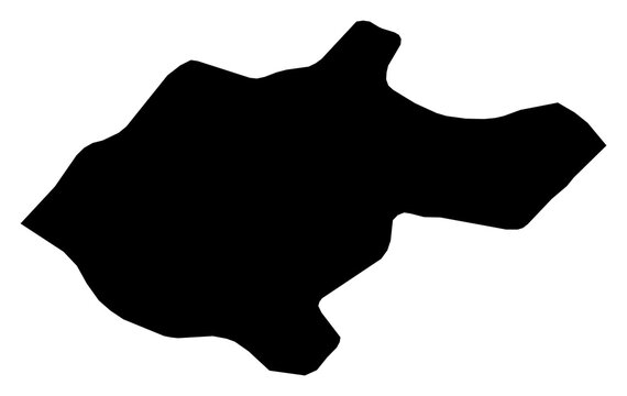 A contour map of Nairobi Province. Kenyan province silhouette