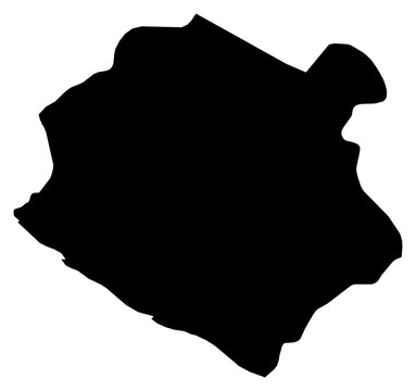 A contour map of Sinoe County. Liberian county silhouette
