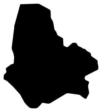 A contour map of Maradi Department. Nigerien department silhouette