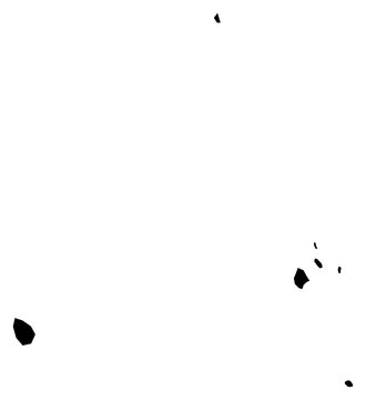 A contour map of La Digue and Inner Islands District. Seychellois district silhouette