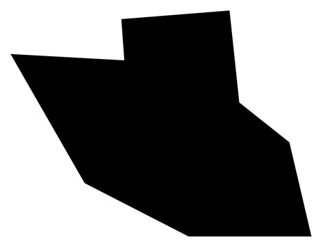A contour map of Takamaka District. Seychellois district silhouette