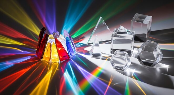 Race car with colorful light trails on track