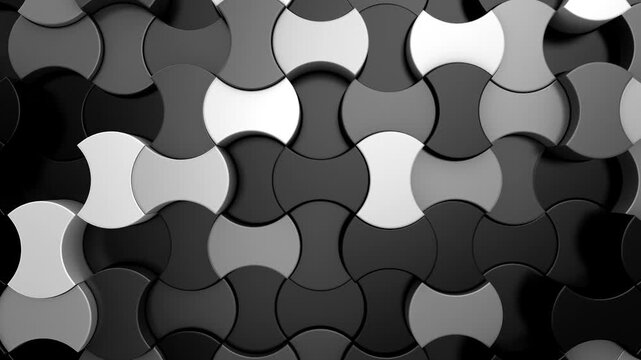 Background of Geometric Shapes. Abstract motion, loop, 3d rendering, 4k resolution
