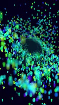 A looping 3D animation. An abstract animation on the topic of the technological process	