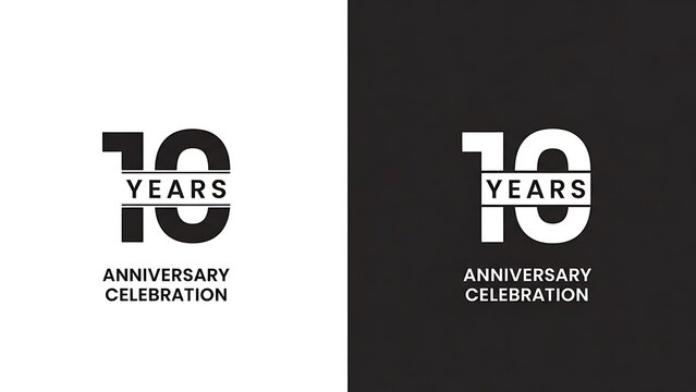 10 years anniversary celebration logo design