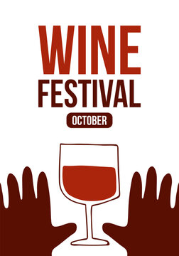 Wine Festival Poster Templates Set, Hand Drawn Minimalist Vector Design Featuring Red Wine Bottle, Wine Glasses, and Tasting Event Typography on White Background