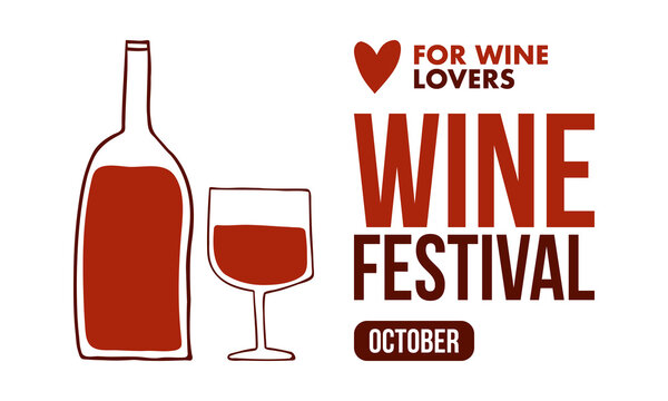 Wine Festival Poster Templates Set, Hand Drawn Minimalist Vector Design Featuring Red Wine Bottle, Wine Glasses, and Tasting Event Typography on White Background