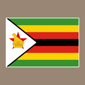 National flag of the Republic of Zimbabwe