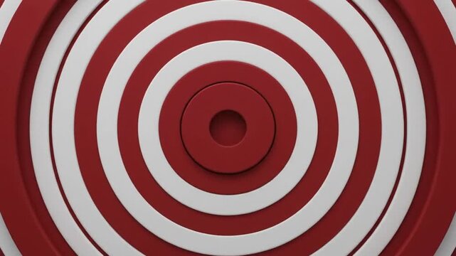 Red with video white circle expanding red concentric transition background animation abstract graphic pattern texture reveal design motion visual effect shape