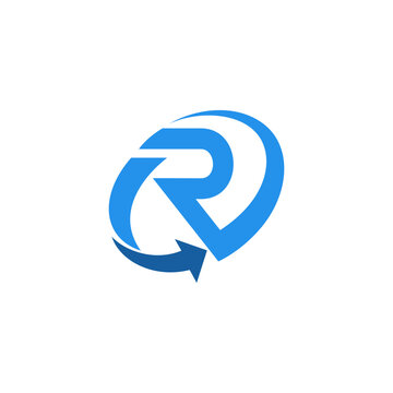 Arrow Initial R Circle Icon