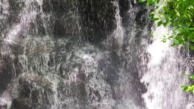 Beautiful Soco Falls in Nantahala National Forest, Maggie Valley, North Carolina, USA