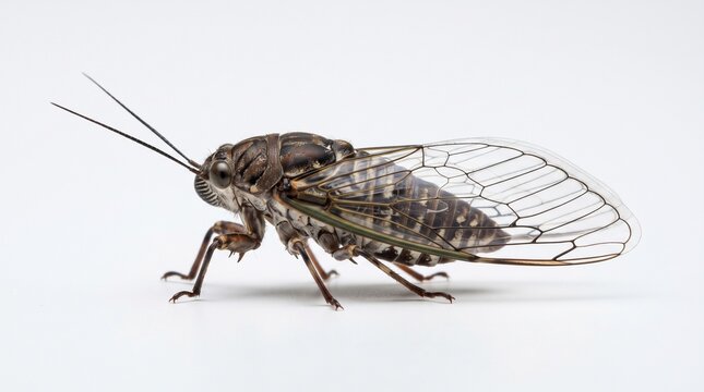 Transparent-winged cicada photography