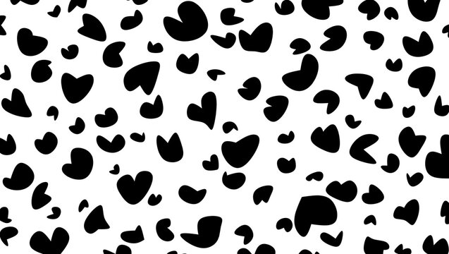 Dalmatian-patterned love background, dalmatian skin background
