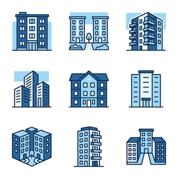 building icons set