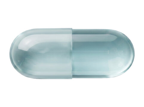 3d rendering clear capsule medicine pill health care concept