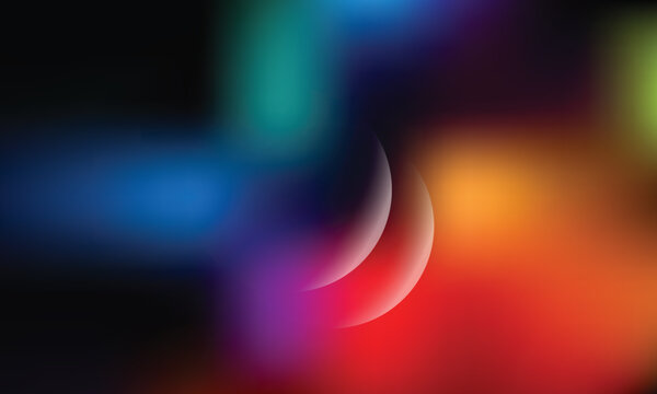 Abstract Colorful Fluid Gradient Background with Dynamic Waves and Smooth Sphere Elements