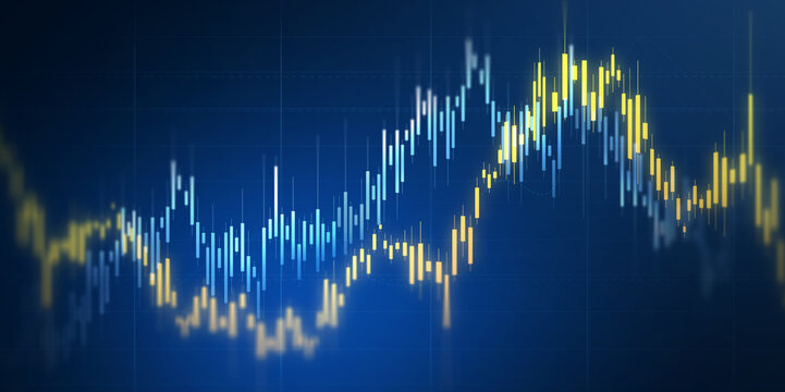 Rising stock chart with financial analytics and investment strategy visualization. Modern business growth, trading performance, economic forecasting and wealth creation concept.