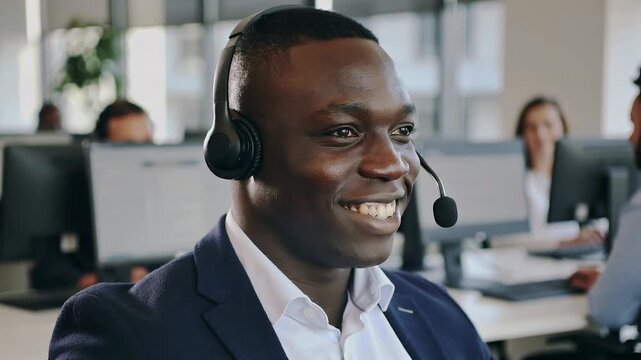 Smile and teamwork in an office setting during the workday