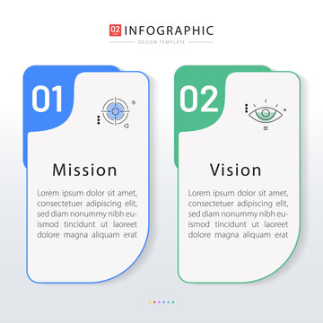 Business infographic design template set with 2 steps options processes for planning and growth workflow vector.