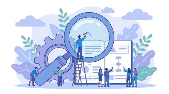 Research and Data Analysis Illustration
