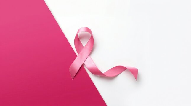 Minimal Pink Cancer Awareness Ribbon