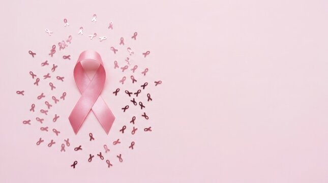 Breast Cancer Awareness Ribbon Circle