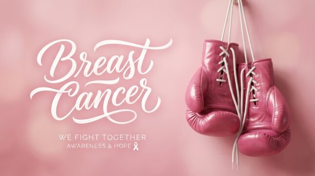 Pink Boxing Gloves Awareness Design