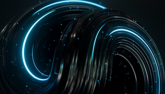 Network Infrastructure Data Flow 3D Visualization