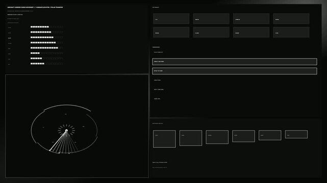 Aircraft Carrier Cargo Movement HUD Interface