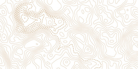 Abstract topographic map contour lines pattern background texture in minimalist white and beige with geographic lines elevation map cartography design © MD
