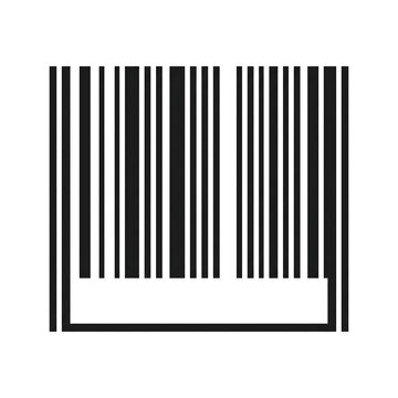 Minimalist Black and White Barcode Vector Illustration for Retail Inventory and Logistic Tracking Systems