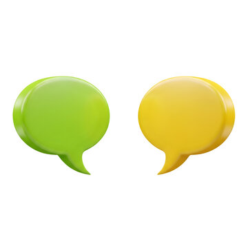 3d speech bubbles