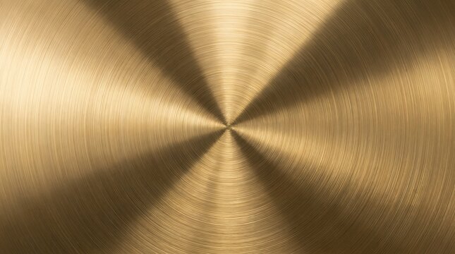 Metallic Gold Radial Texture Featuring Brushed Brass Surface with Gradient Reflections metal metallic gold golden brass texture background radial gradient surface material plate sheet steel aluminum