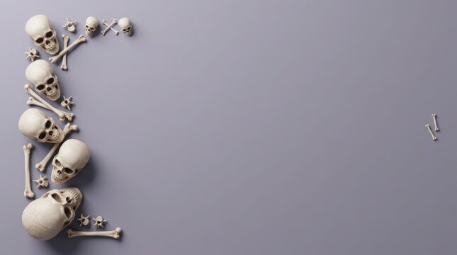 Creative letter formed from various colorful stones and pebbles on gray background