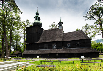 Stary drewniany kościół Sw. Barbary w Bielsku Białej Polska © kubikactive