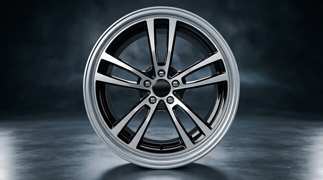 Luxury Diamond Cut Dual Tone Alloy Wheel Rim Close Up