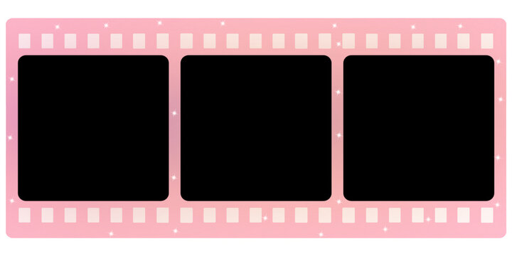 Vintage Film Strip Photo Frame with Three Empty Panels for Photos