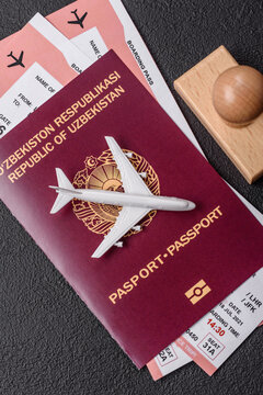Uzbekistan, uzbek passport for travelling, flying and doing business. Uzbek document, id