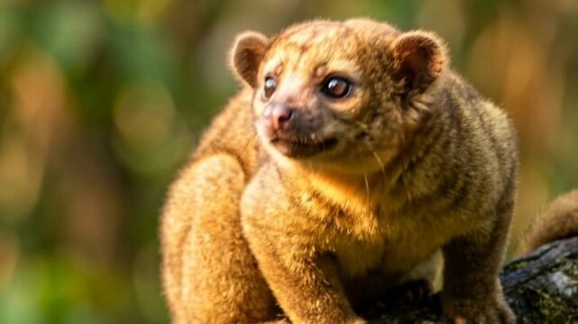 kinkajou close up at morning light in the amazon rainforest brazil video