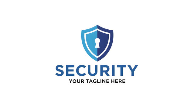 Security shield logo with tagline placeholder