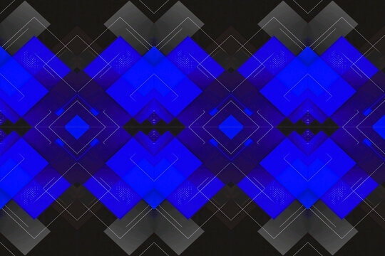Abstract blue background with squares