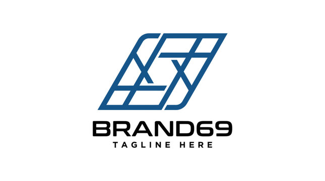 Modern geometric letter B logo design for branding.