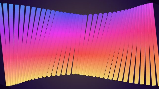 Abstract composition of vertical parallel bars with a vibrant color gradient