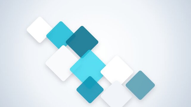 Abstract background featuring overlapping blue and white rounded squares