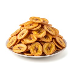 Naklejka premium Fresh sliced bananas in a white bowl