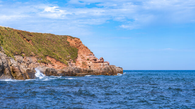 rocky coast of the sea