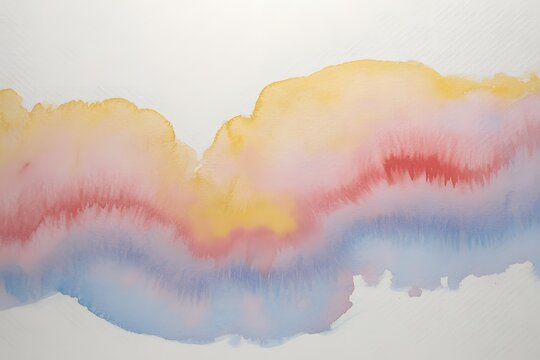 Watercolor abstract hills with soft pastel colors